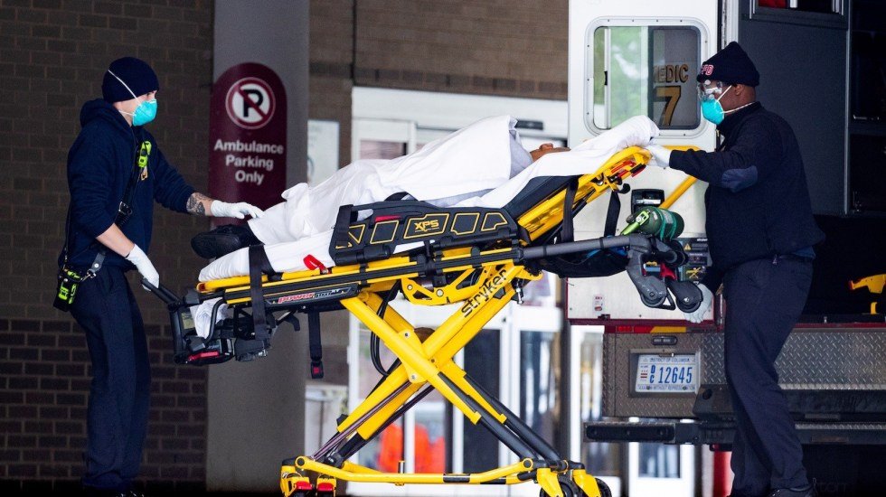 Ambulance arrivals at the George Washington University Hospital during the coronavirus COVID-19 pandemic